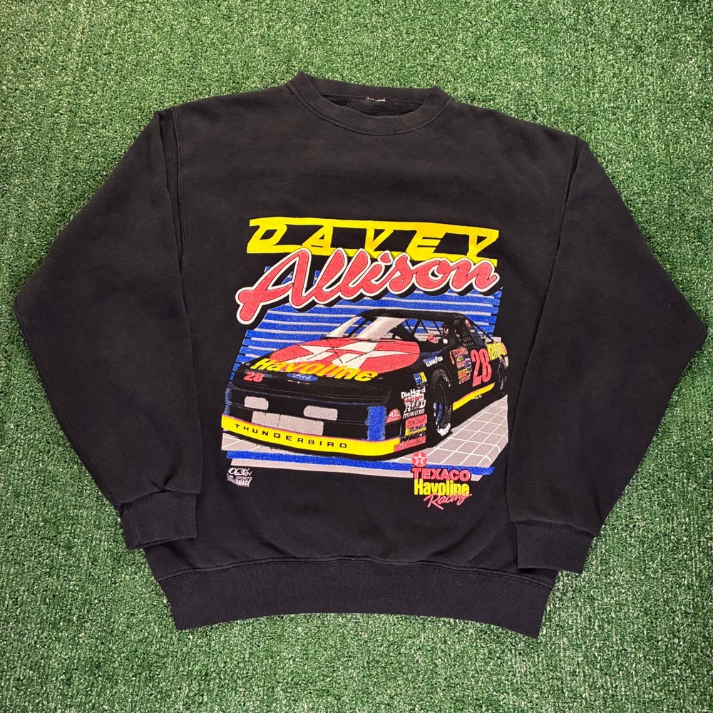 Vintage‎ 90s Davey Allison Texaco Havoline Racing Crewneck Sweatshirt